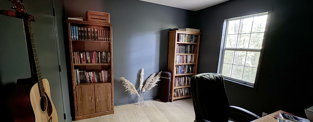 A cozy living area recently painted by a professional house painting company.